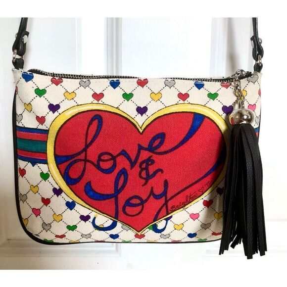 Brighton - 🎉HP🎉 Love & Joy Tasseled Limited Edition Crossbody Pouch. LIKE NEW! - Picture 12 of 15